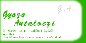 gyozo antaloczi business card